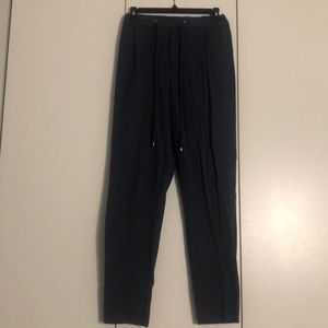 Massimo Dutti Navy Pinstripe Joggers